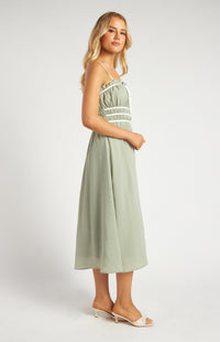 Santiago Bow Midi Dress - Sage