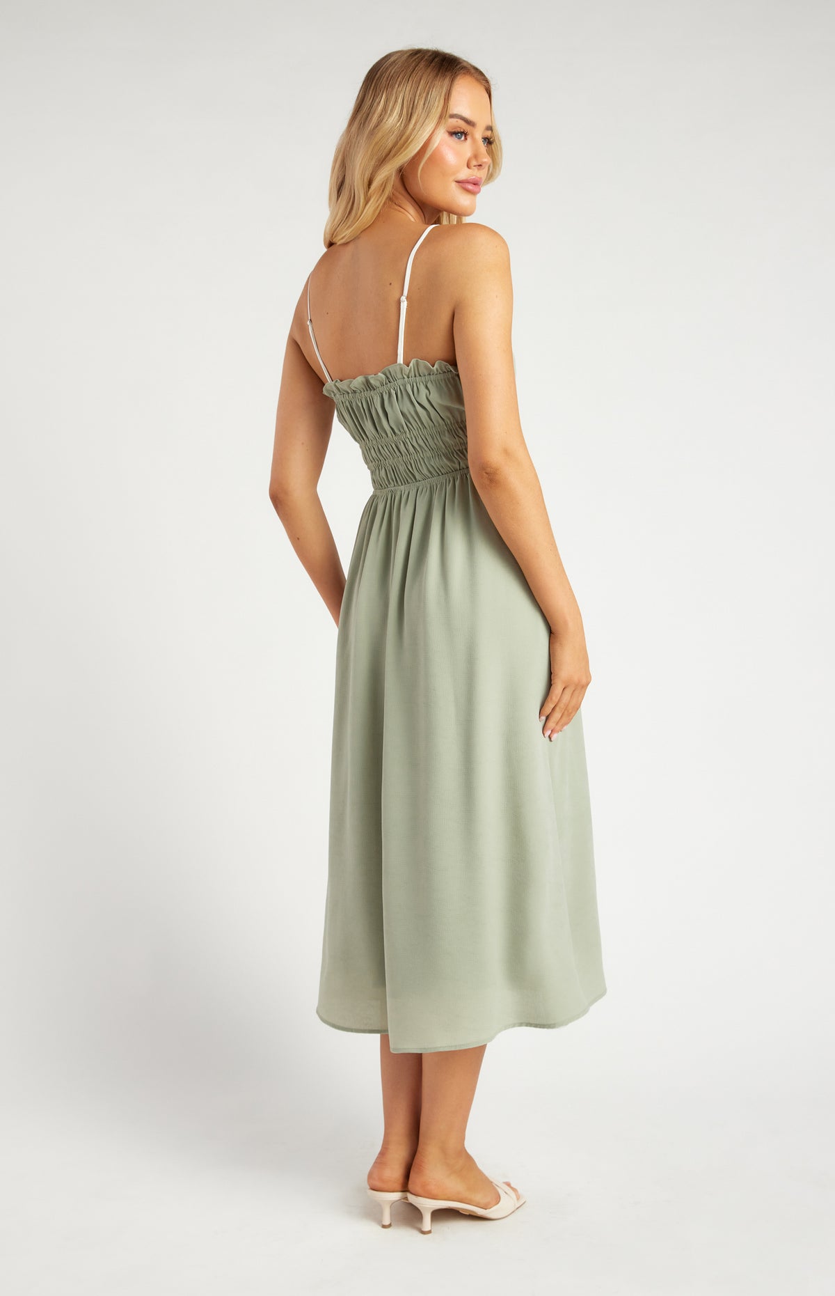 Santiago Bow Midi Dress - Sage