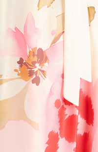 Emilia Strapless Midi Dress - Floral Pink Green