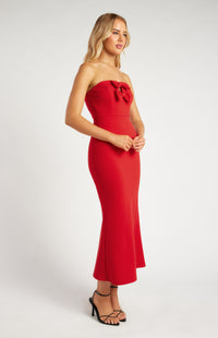 Esther Strapless Maxi Dress - Red