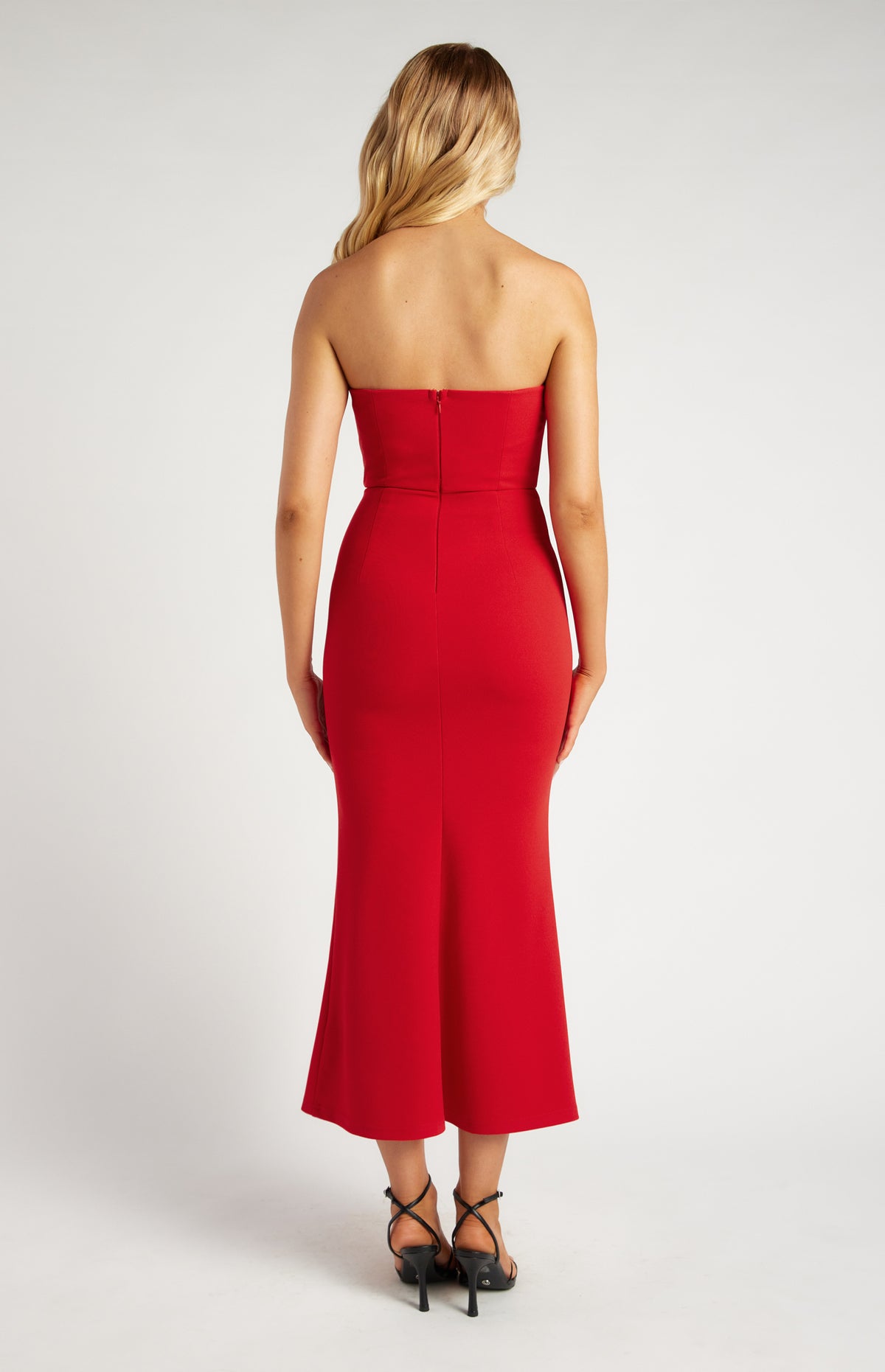 Esther Strapless Maxi Dress - Red