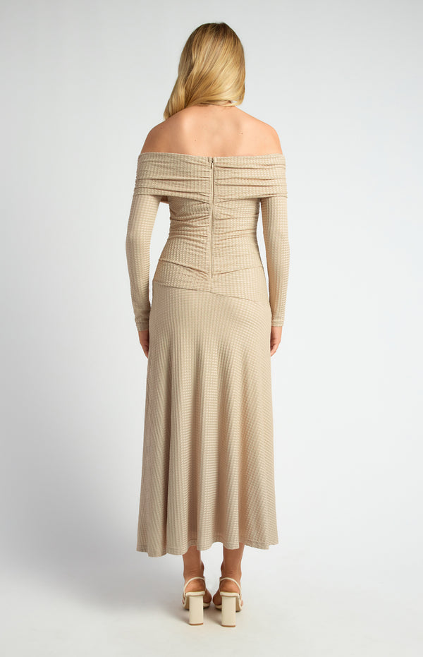 Florienne Off Shoulder Maxi Dress - Oat