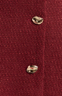 Graciela A-Line Mini Dress - Merlot