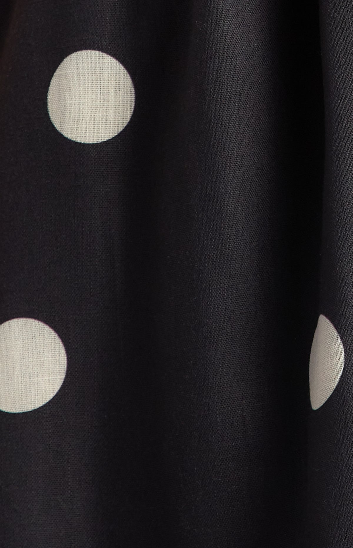 Delfina Polka Dot Midi Dress - Black