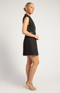 Wilma Sleeveless Blazer Dress - Black