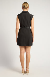 Wilma Sleeveless Blazer Dress - Black