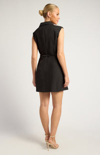 Wilma Sleeveless Blazer Dress - Black