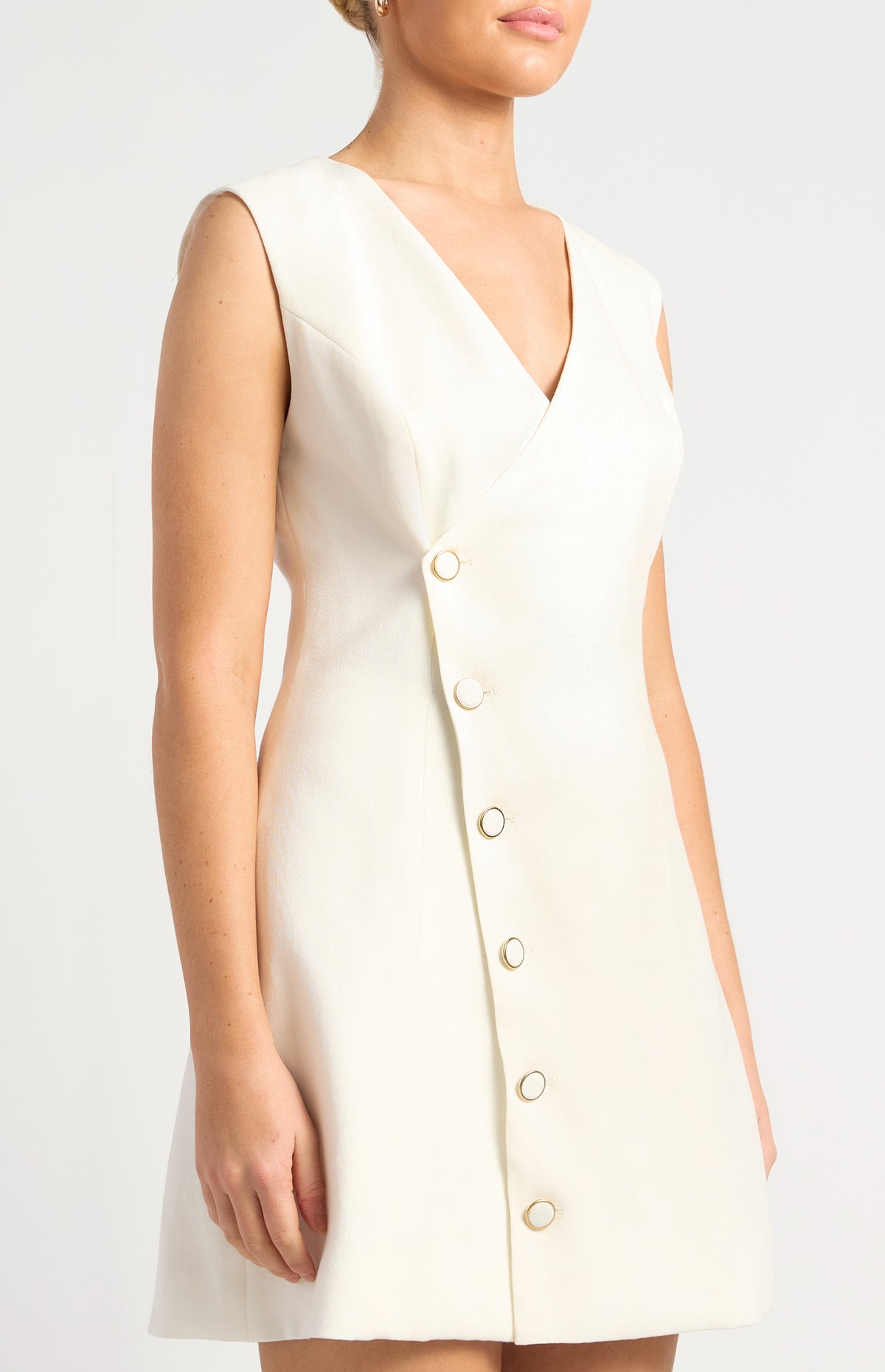 Katiya Vest Dress - White