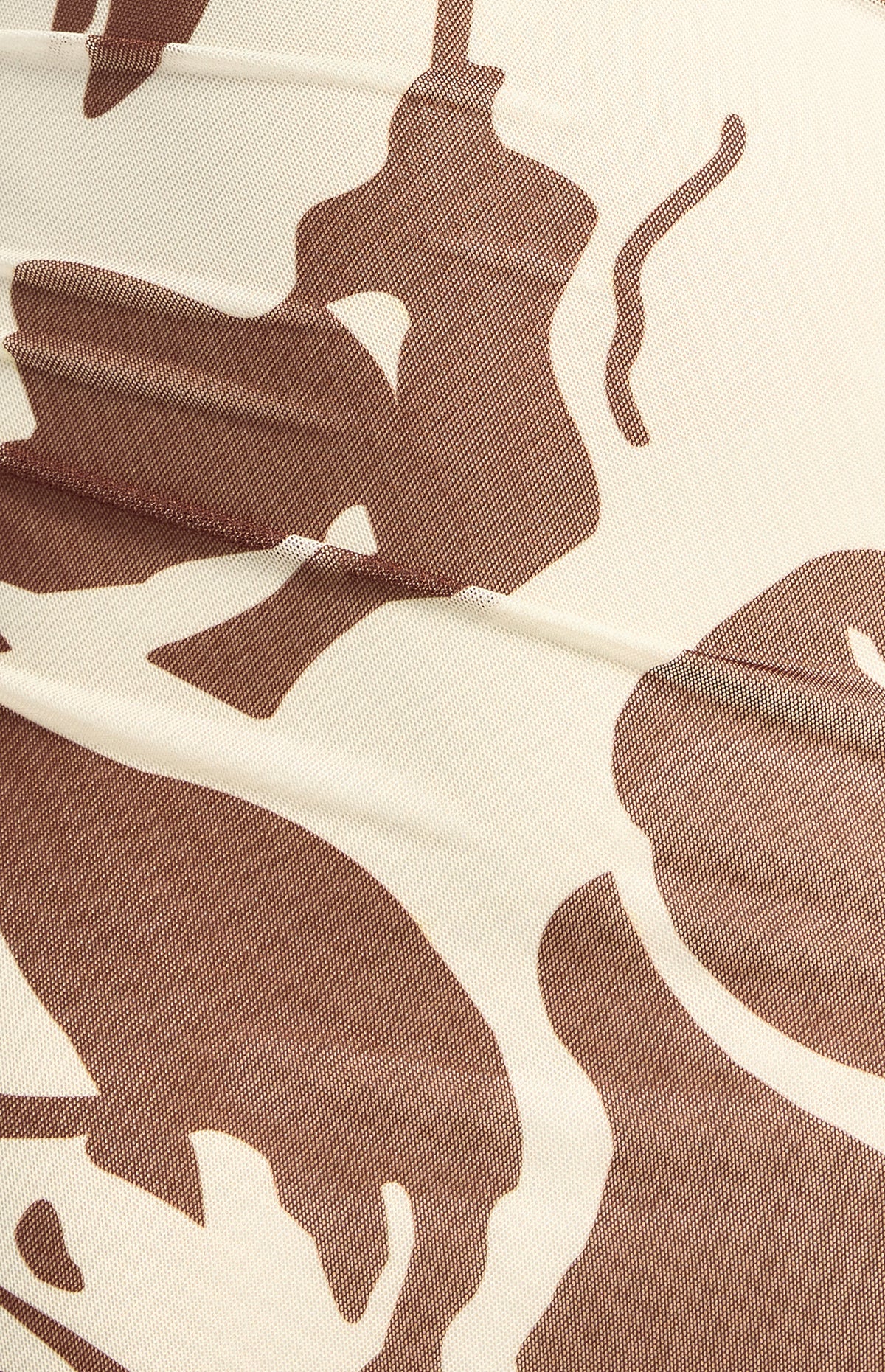 Anette Floral Off-Shoulder Maxi Dress - Chocolate