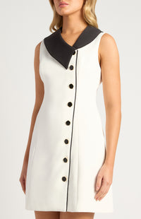 Marielle Sleeveless Mini Dress - White