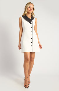 Marielle Sleeveless Mini Dress - White
