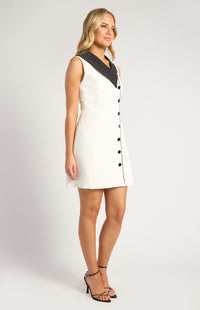 Marielle Sleeveless Mini Dress - White