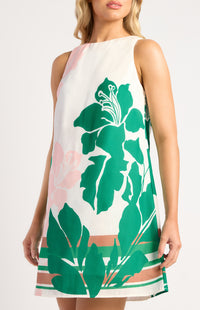 Tullia Mini Dress - Pink/Green