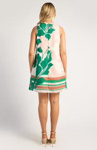 Tullia Mini Dress - Pink/Green