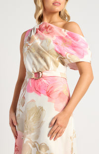 Jamison Floral Midi Dress - Pink