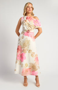 Jamison Floral Midi Dress - Pink