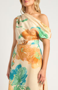 Jamison Floral Dress - Tangerine