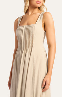 Joaquin Midi Dress - Beige