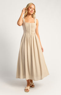 Joaquin Midi Dress - Beige