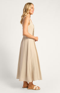 Joaquin Midi Dress - Beige