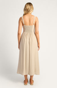 Joaquin Midi Dress - Beige