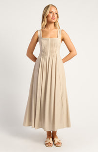 Joaquin Midi Dress - Beige