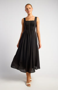 Joaquin Midi Dress - Black
