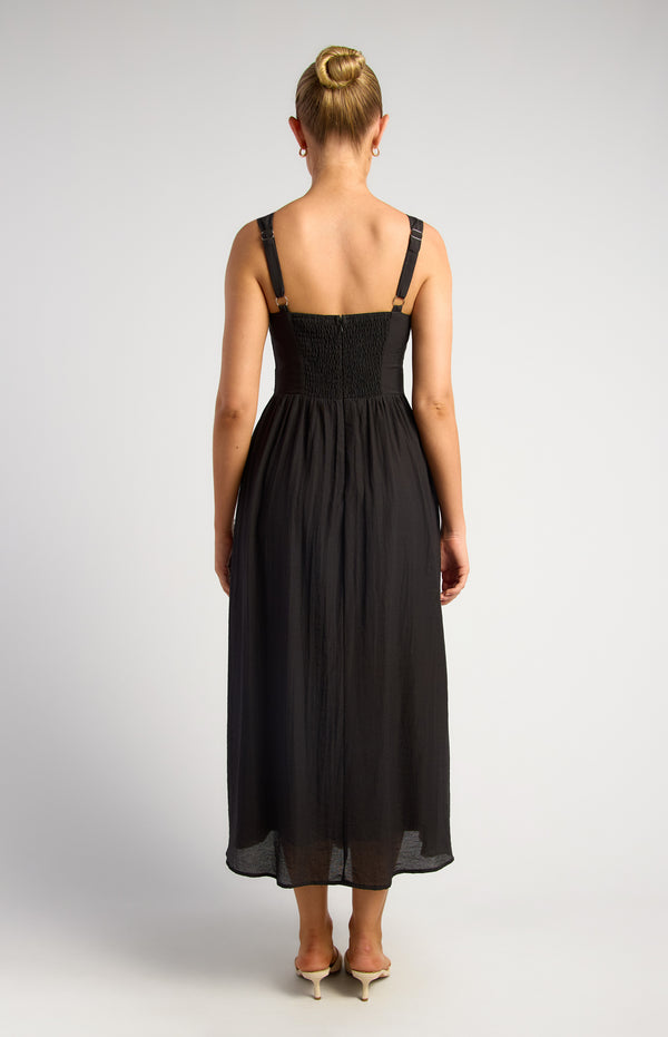 Joaquin Midi Dress - Black