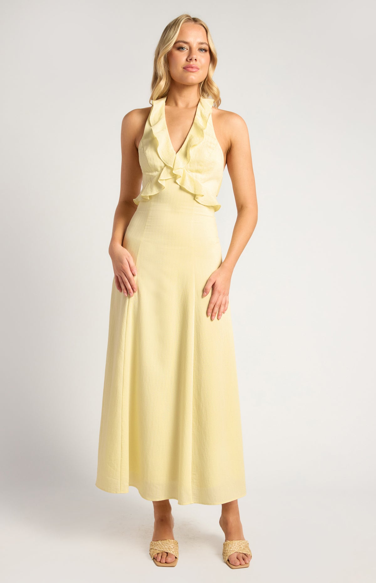 Gracia Midi Dress - Lemon