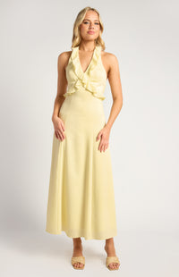 Gracia Midi Dress - Lemon