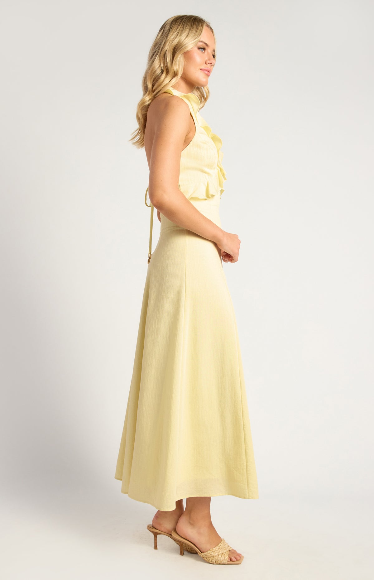 Gracia Midi Dress - Lemon