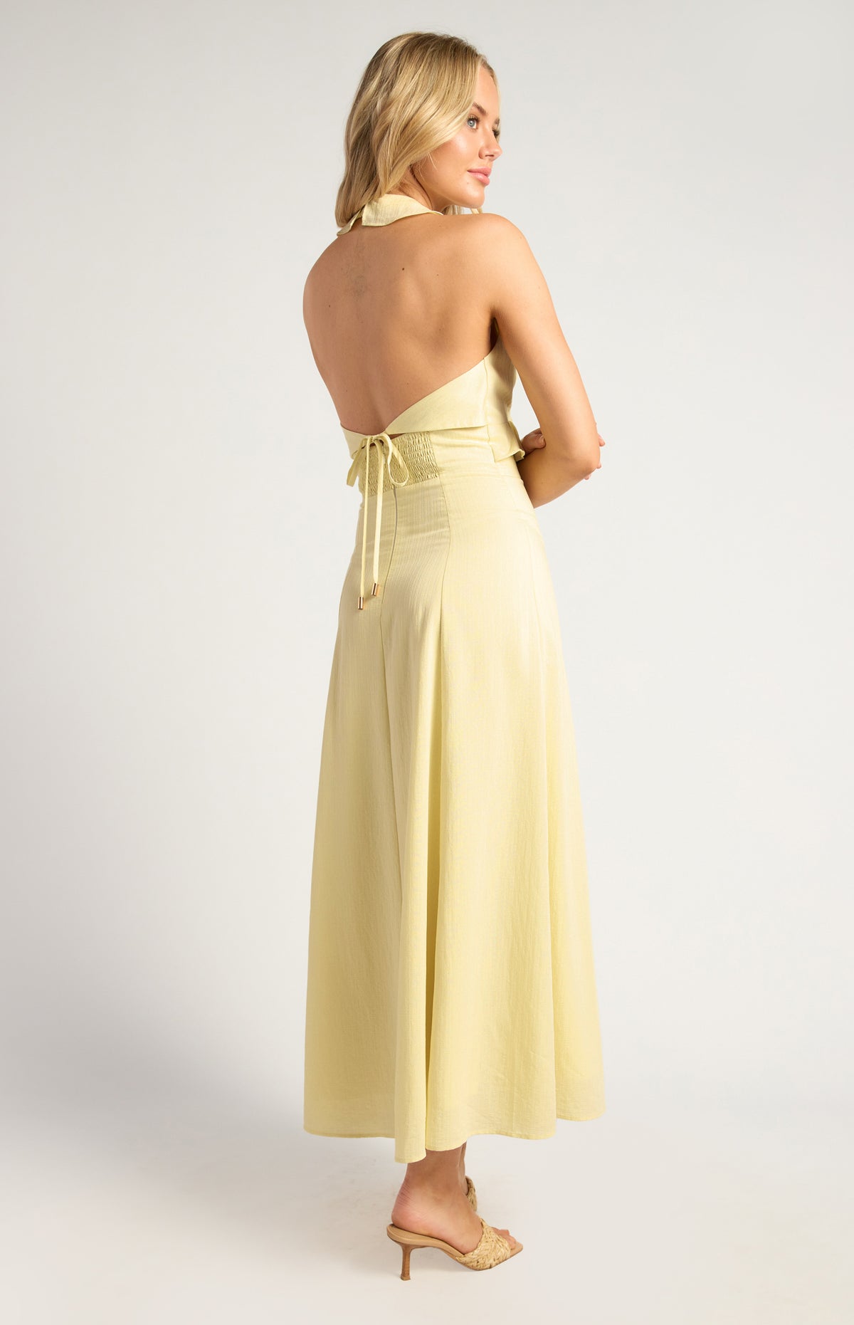 Gracia Midi Dress - Lemon