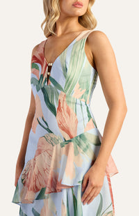 Pricilla Floral Maxi Dress - Blue