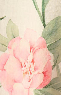 Lando Faux Linen Midi Dress - Floral Apricot