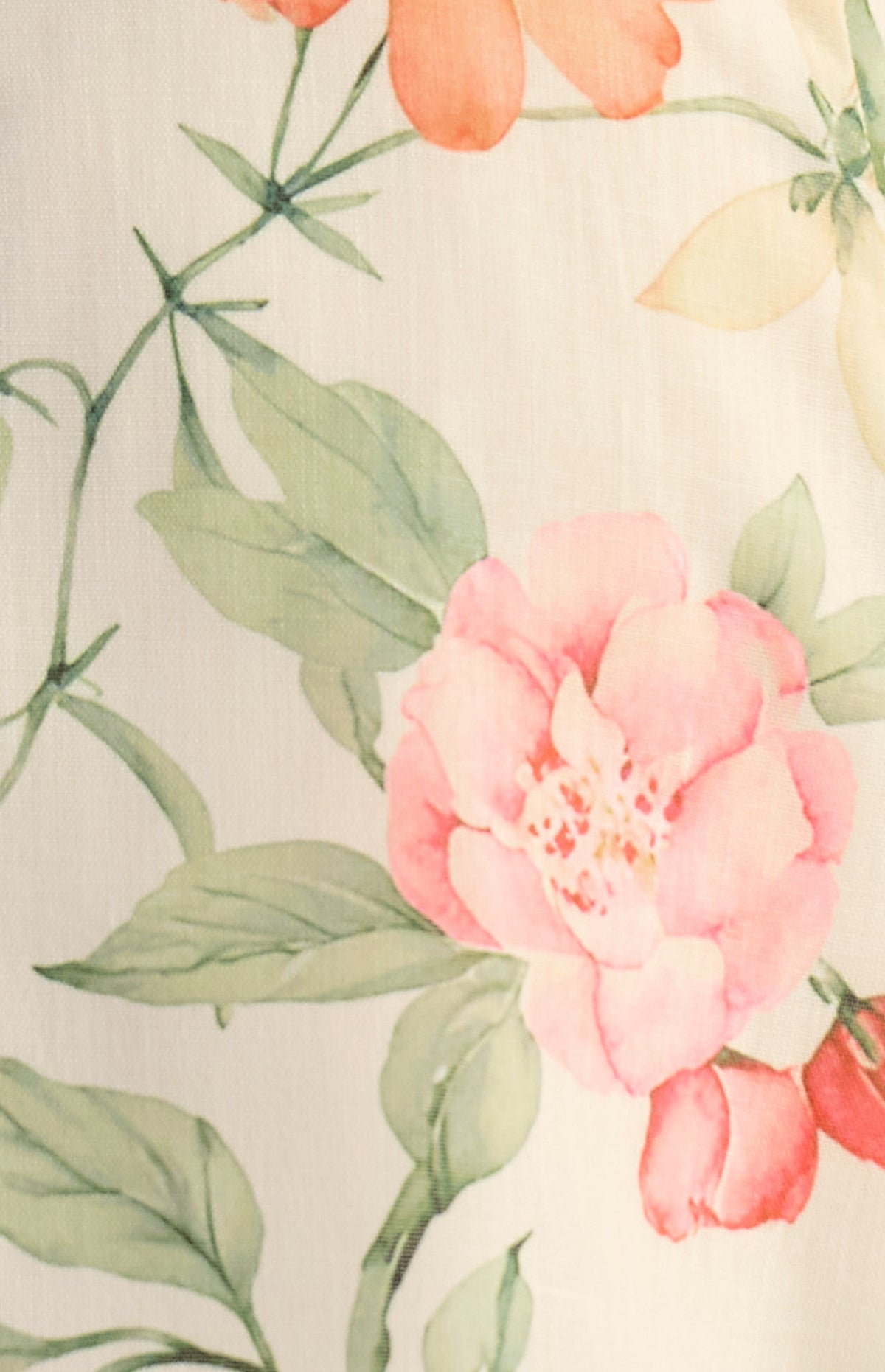 Lando Faux Linen Mini Dress - Floral Apricot