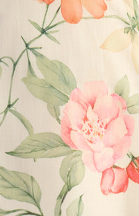Lando Faux Linen Mini Dress - Floral Apricot