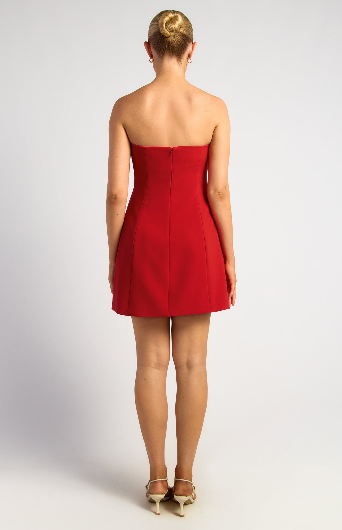 Mireya Cinch Waist Dress - Red