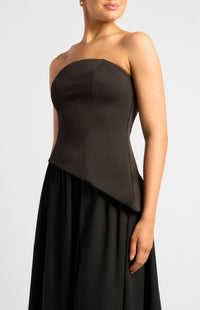 Kennie Strapless Maxi Dress - Black