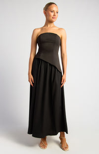 Kennie Strapless Maxi Dress - Black