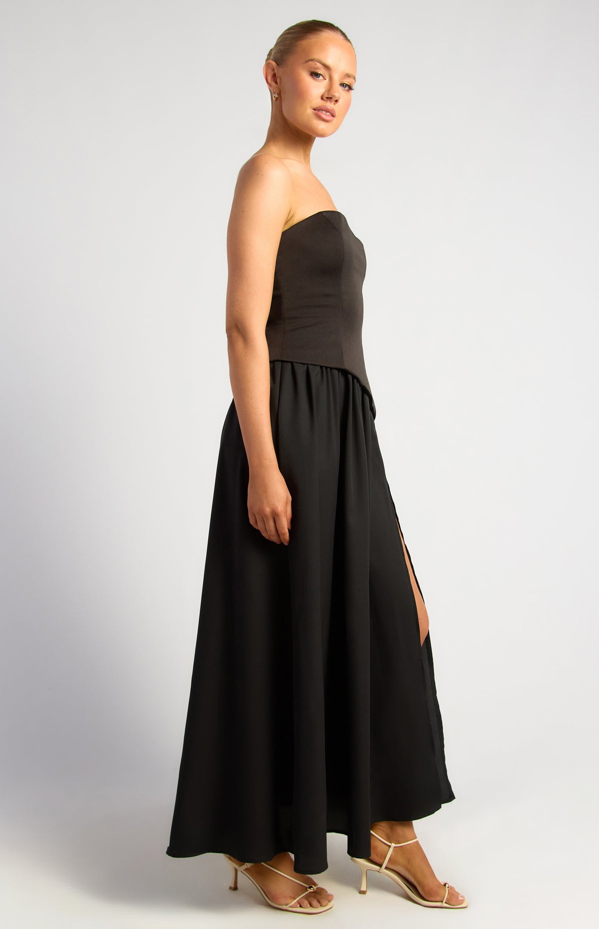 Kennie Strapless Maxi Dress - Black