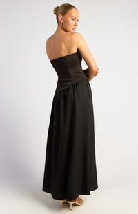 Kennie Strapless Maxi Dress - Black