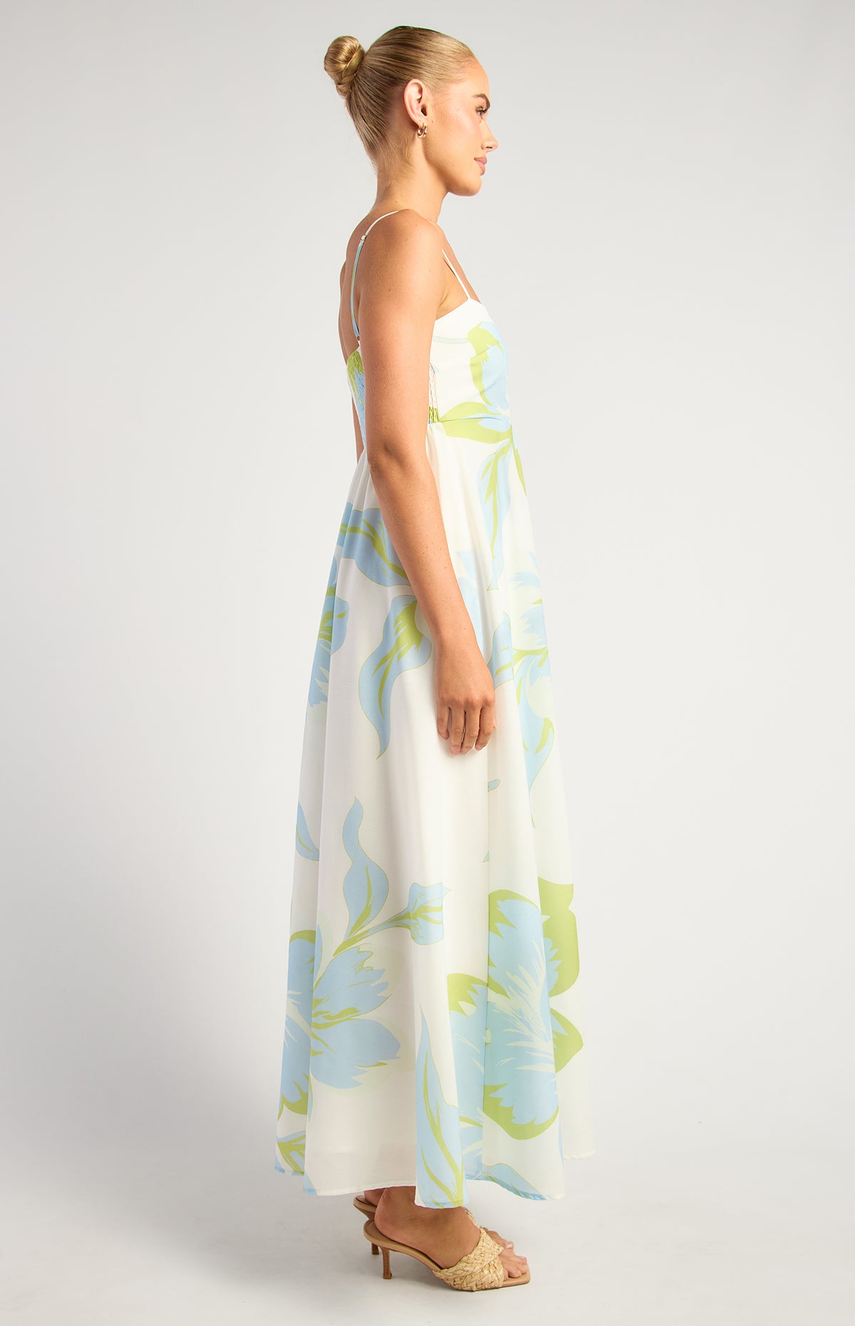 Saja Floral Maxi Dress - Blue/Green