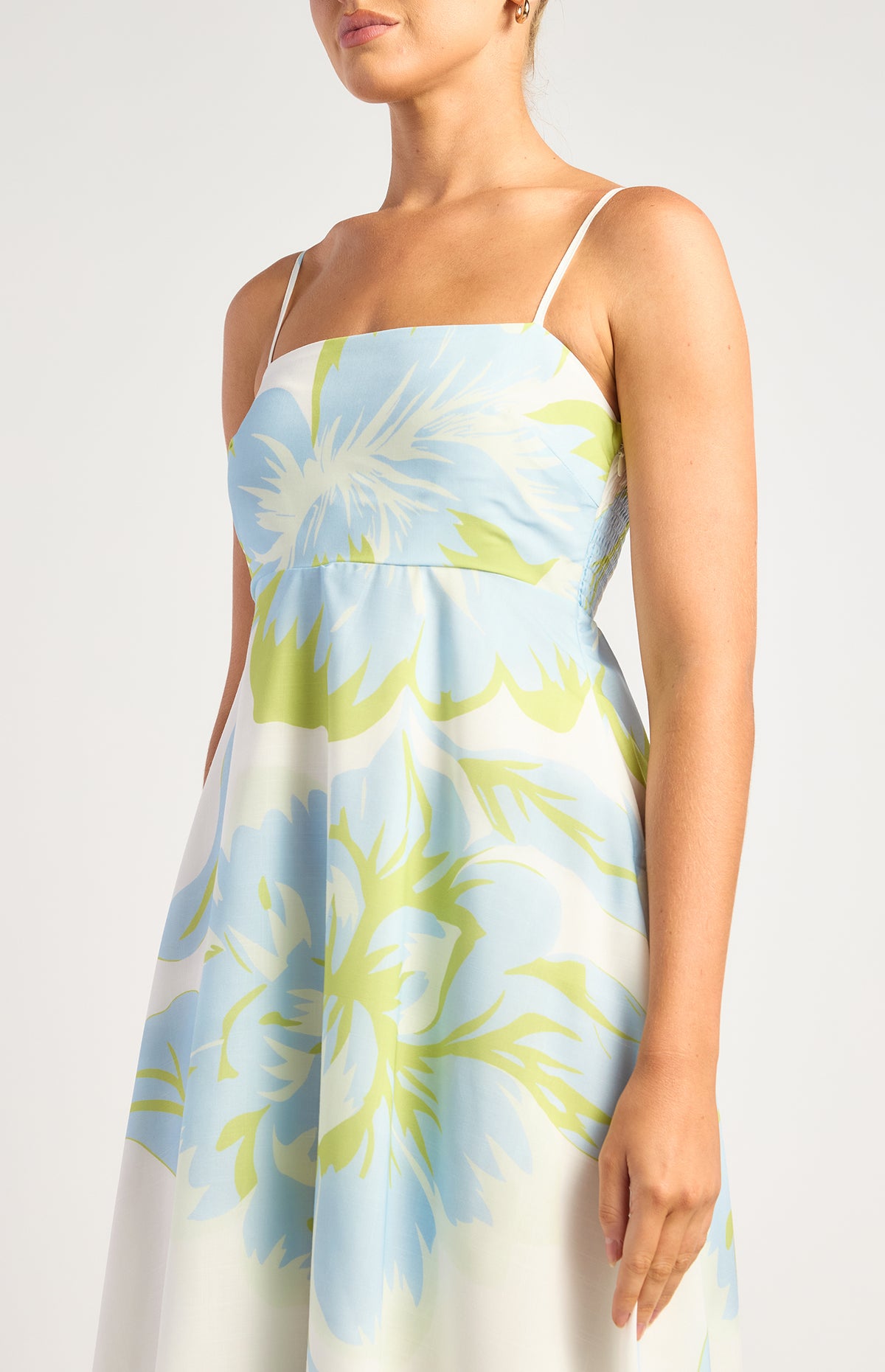 Saja Floral Maxi Dress - Blue/Green