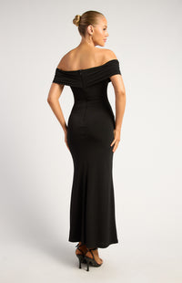Rosalina Off Shoulder Maxi Dress - Black