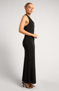 Patty Halter Maxi Dress - Black