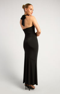 Patty Halter Maxi Dress - Black