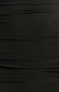 Nyomi One-Shoulder Mesh Dress - Black