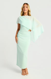 Kasi Chiffon One-Shoulder Dress - Icy Blue