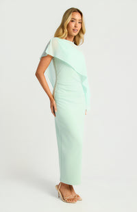 Kasi Chiffon One-Shoulder Dress - Icy Blue