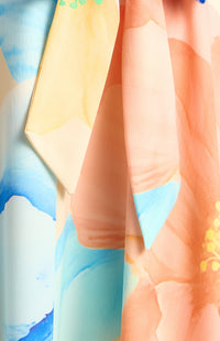 Breena Floral Strapless Maxi Dress - Blue